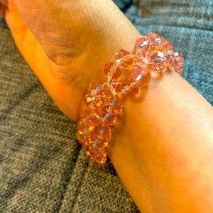 Baby pink crystal bracelet